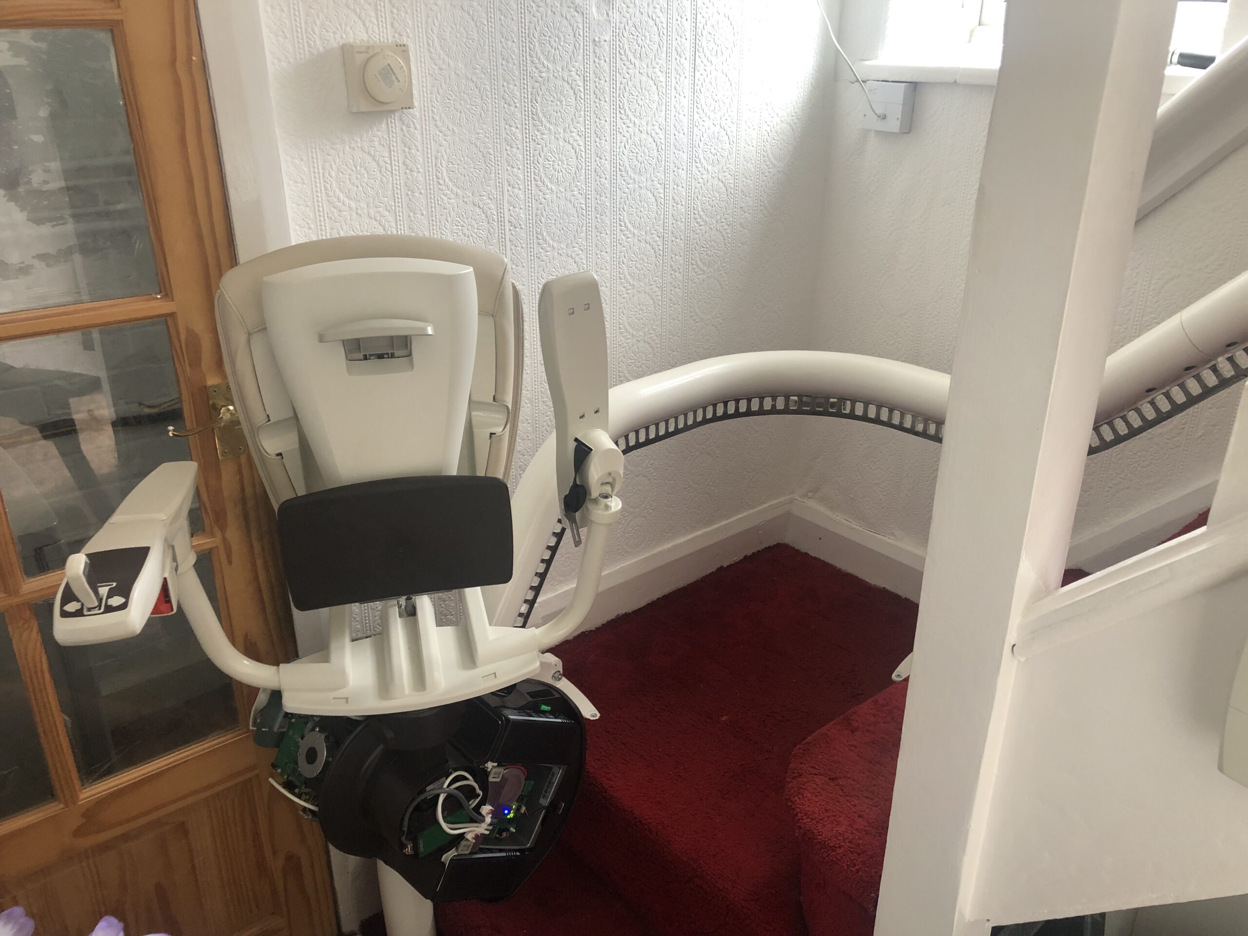 stairlift problems - doorway at base