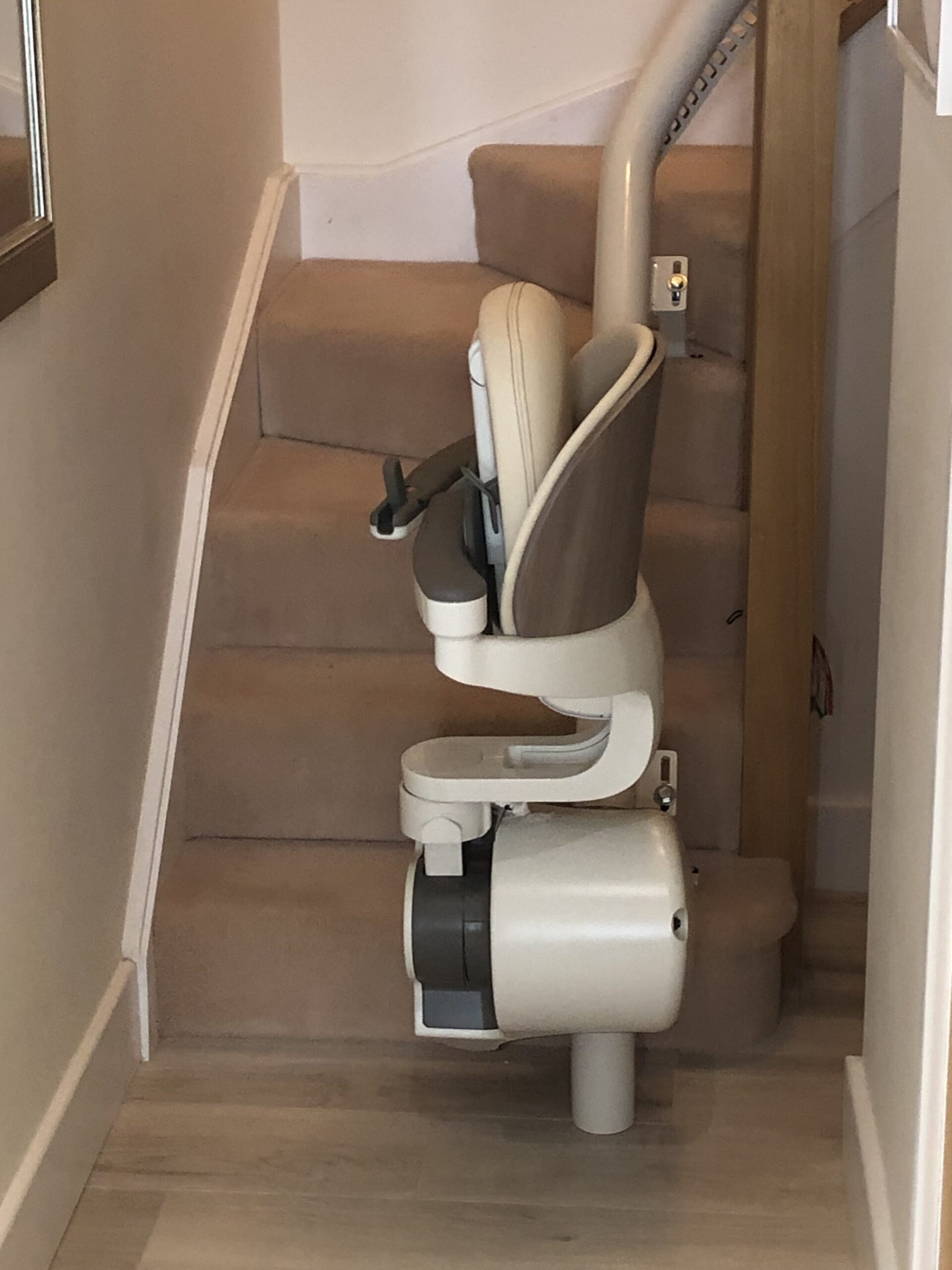 stairlift parking with a door at the base