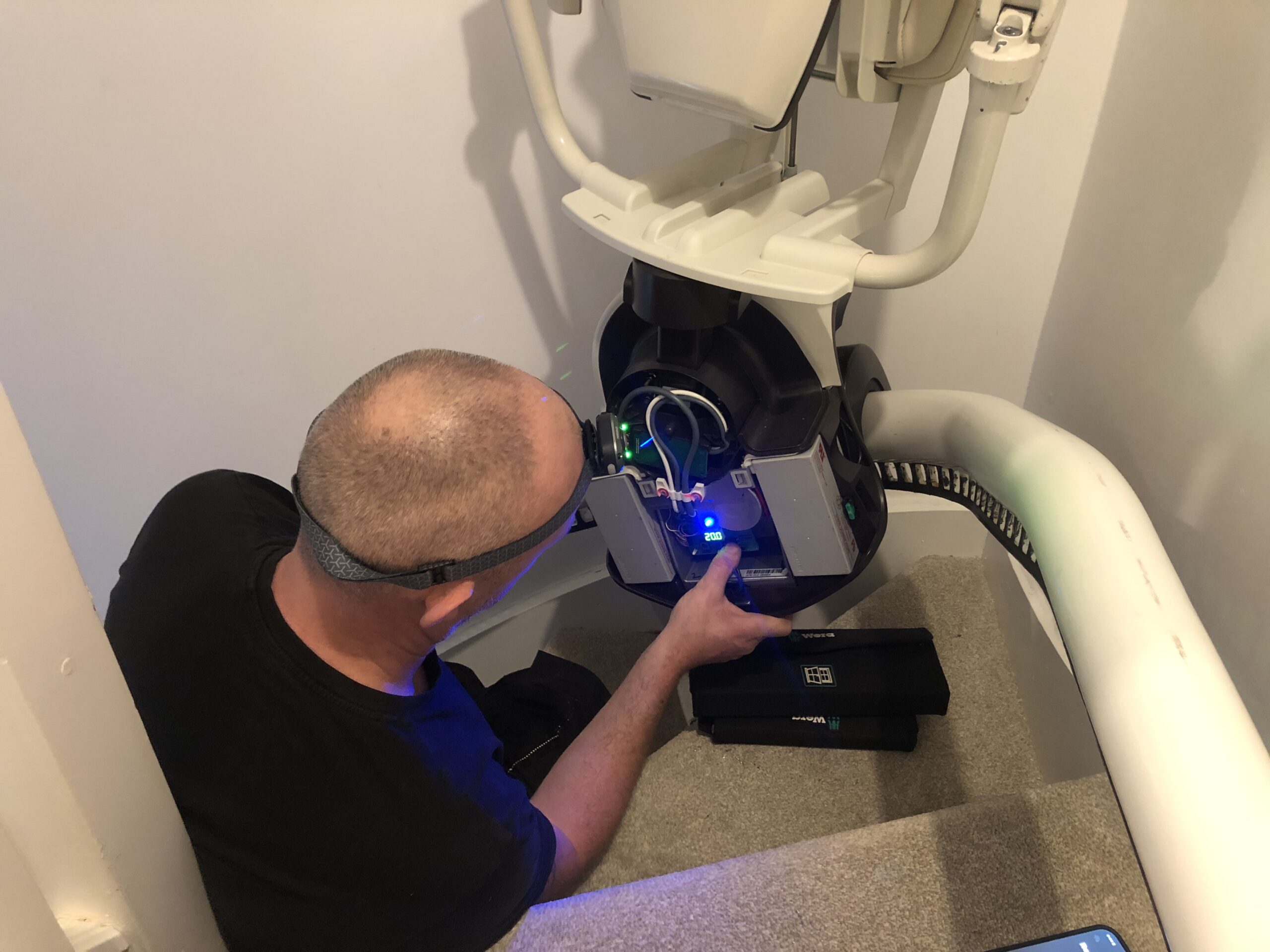 reprogramming stair lift