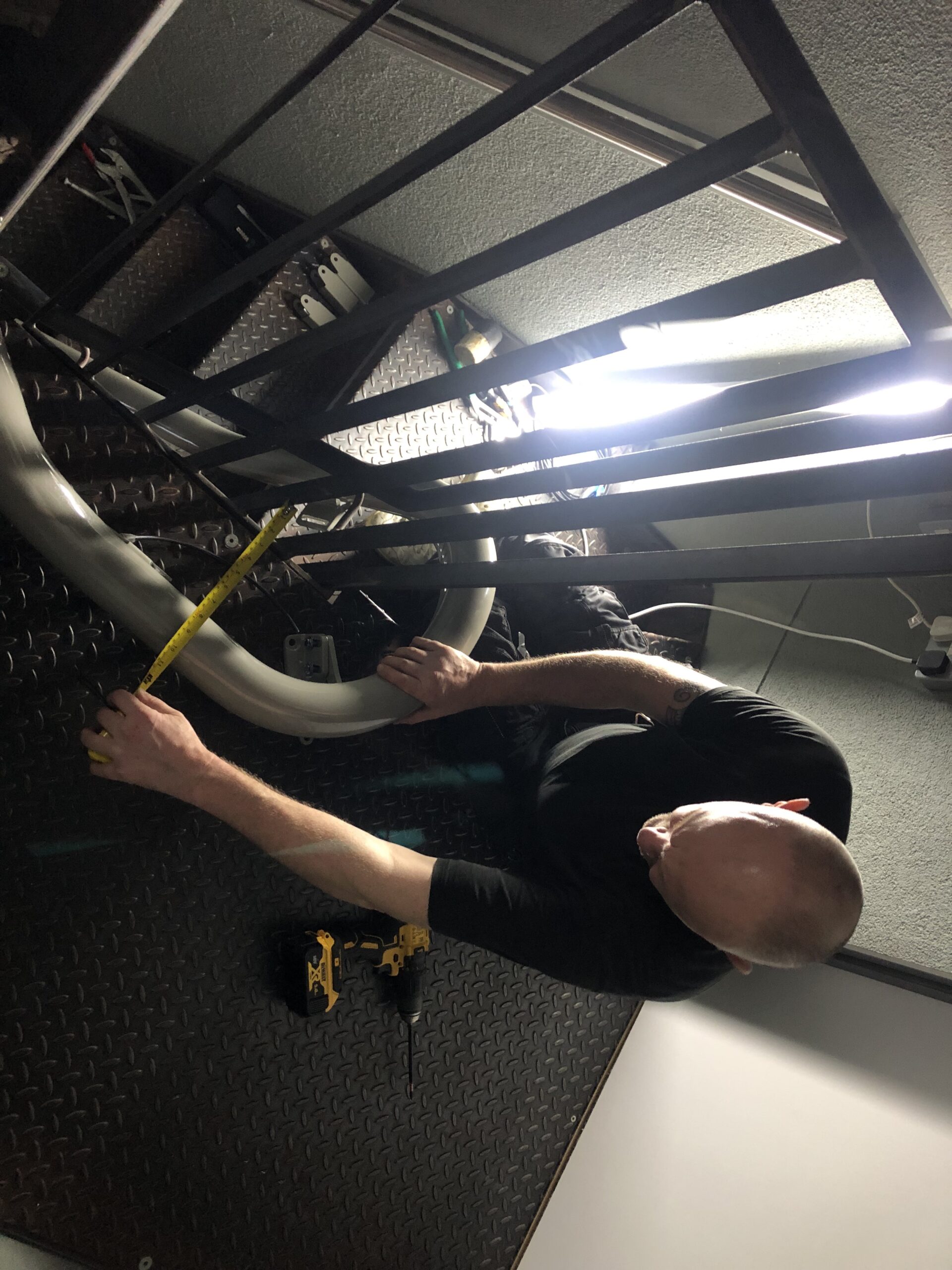 measurement of the stairlift rail