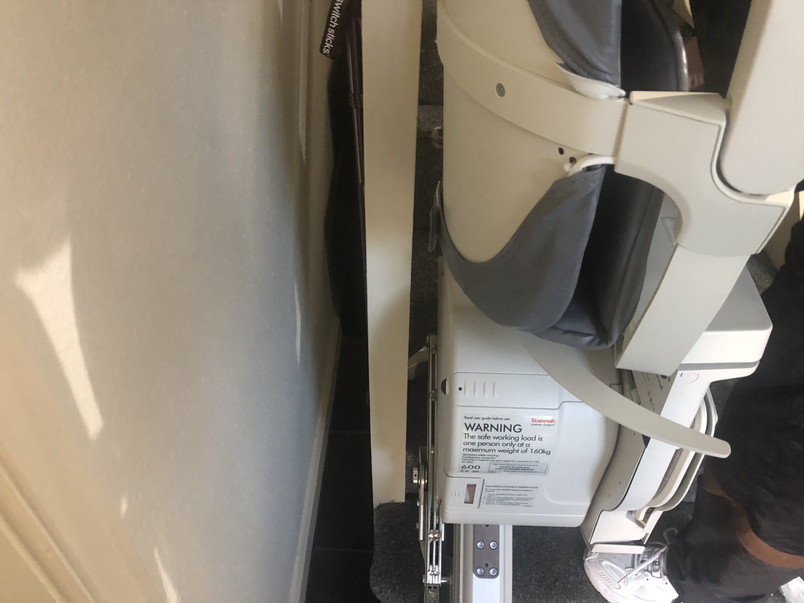 moving rail towards wall