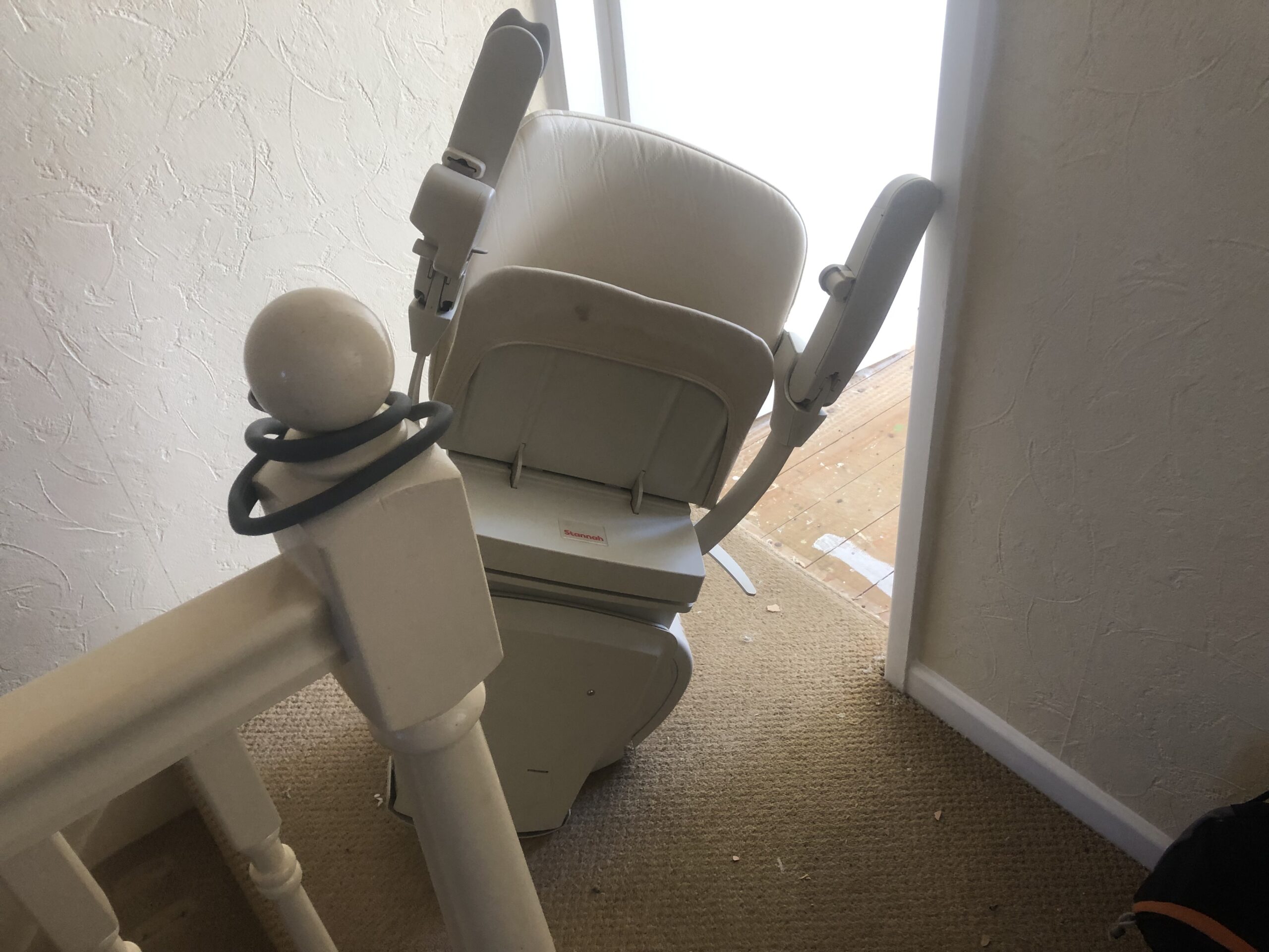 a stannah 600 being removed from a house