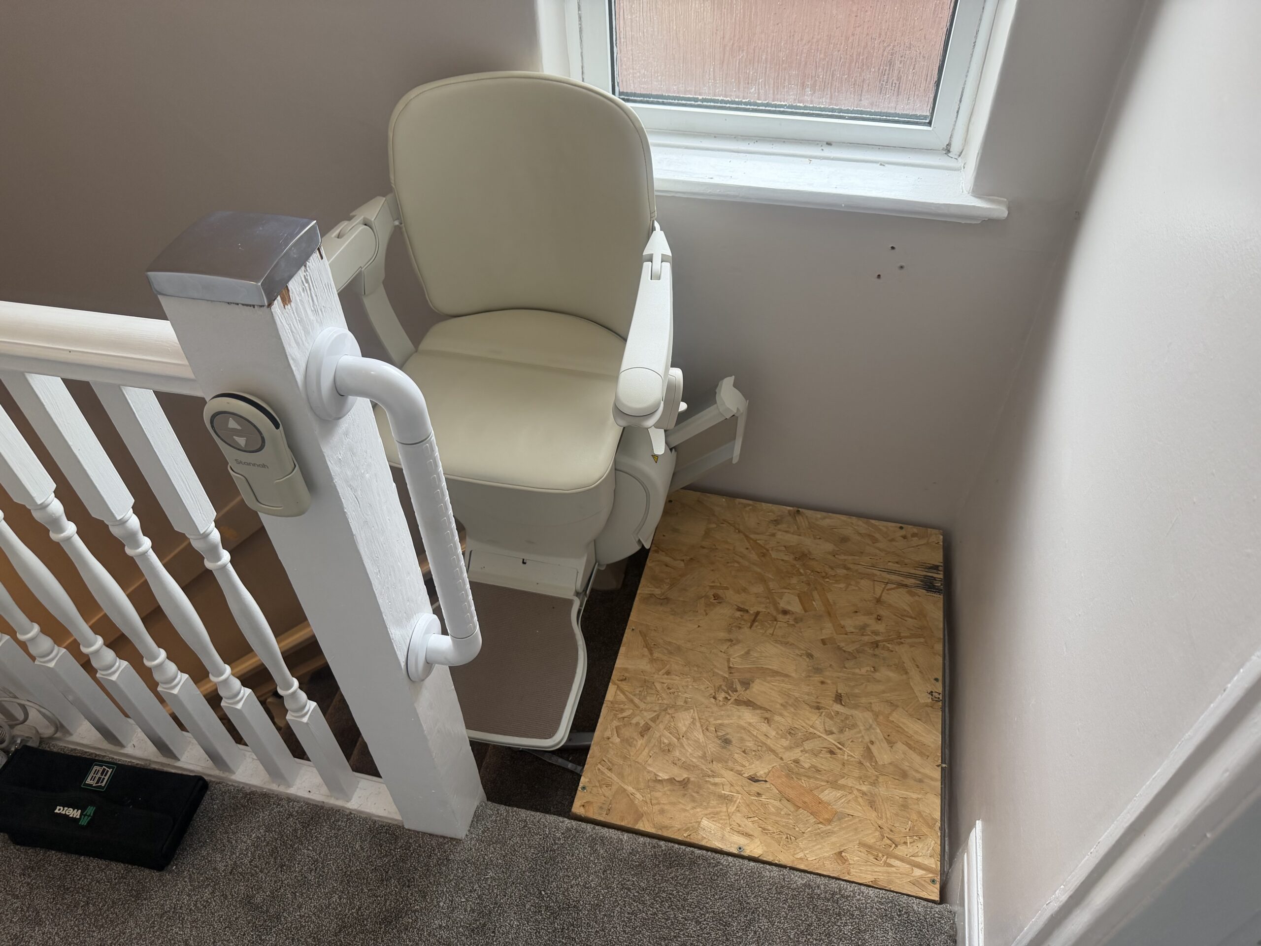 stairlift alteration in Manchester to create more knee room