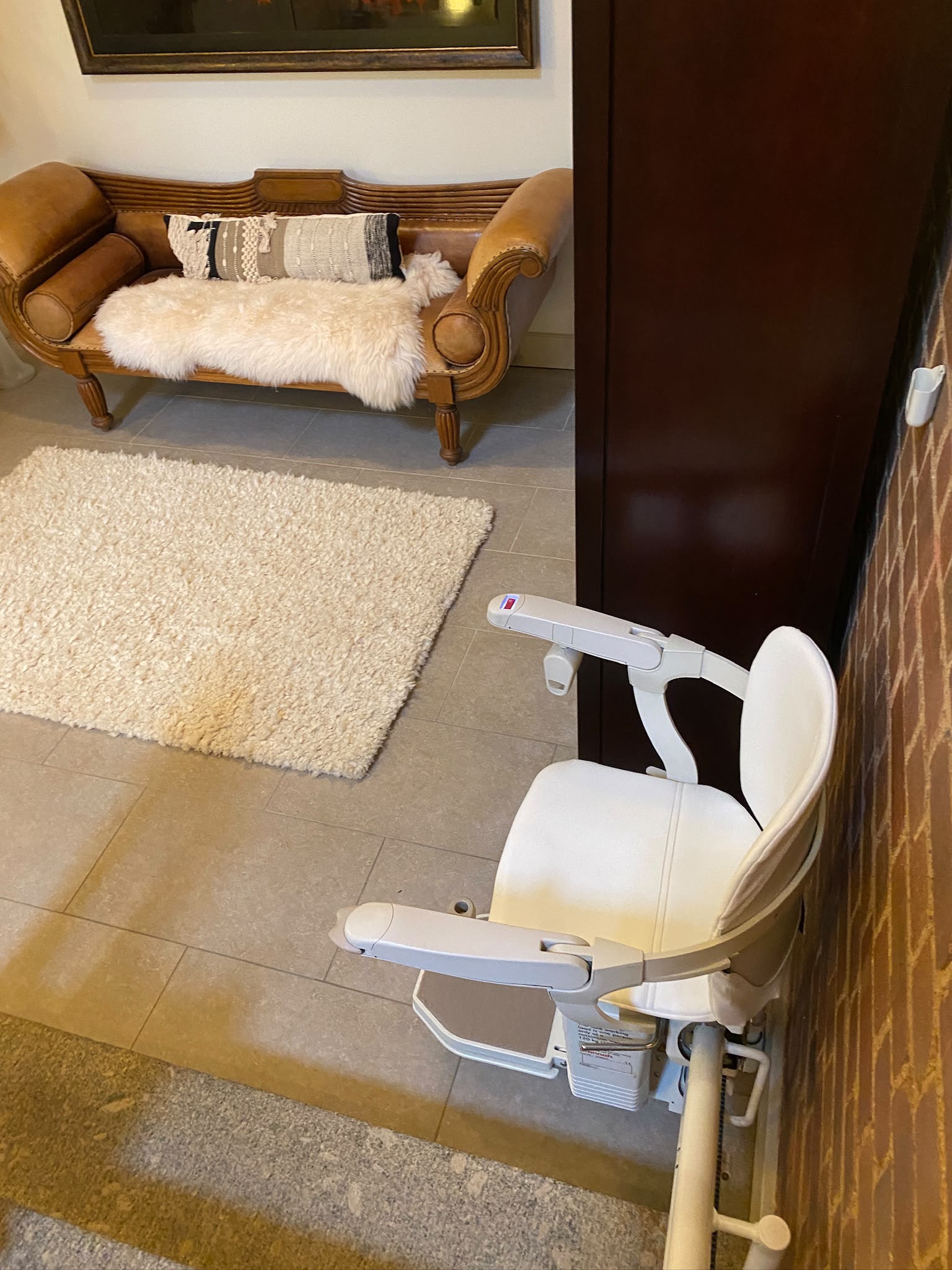 stairlift on floating stairs